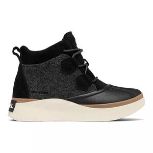 Sorel Black and Gray Winter Rain Boots Waterproof